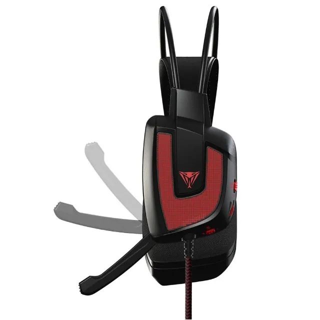 Headset Gamer Patriot Viper V360, Conexão USB, LED Vermelho, 7.1 Virtual Surround, Driver 