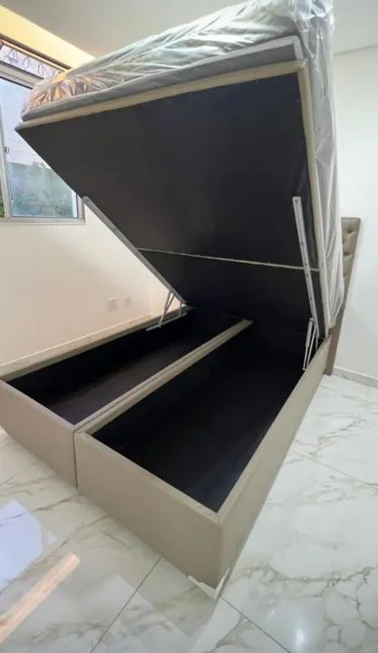 CAMA BOX BAÚ QUEEN BAU BLINDADO LINHA PREMIUM 