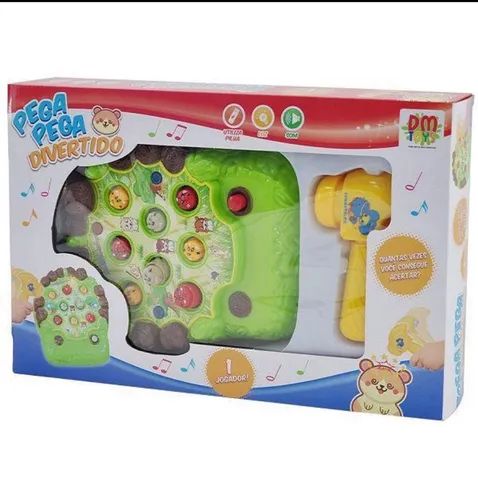  Jogo Pega Pega Divertido C/1 Martelo - Som/Luz