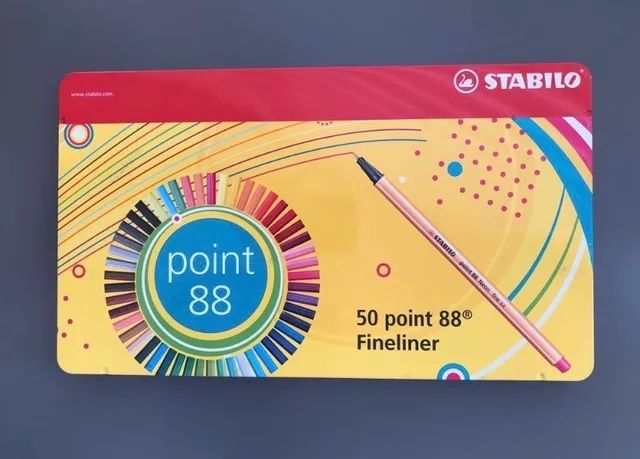 Estojo 50 canetas stabilo 