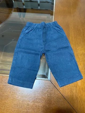 Calça de sarja infantil masculina de 3 a 6 meses