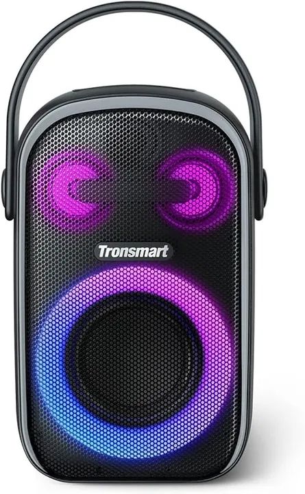 Caixa De Som Tronsmart Halo 100 60w Bluetooth Leds Cor Preto Bivolt Lacrada