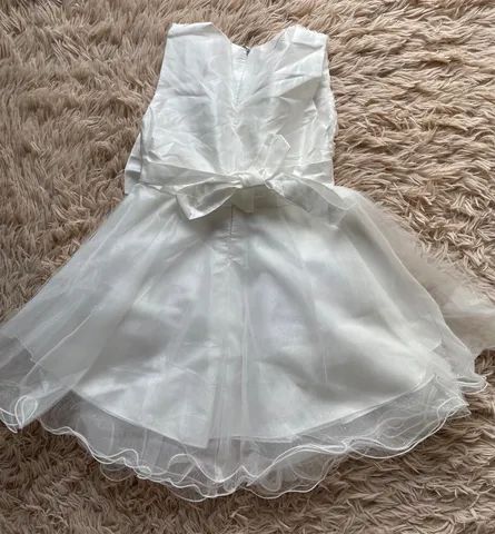Vestido Infantil Branco Batizado ou Casamento  - Foto 2