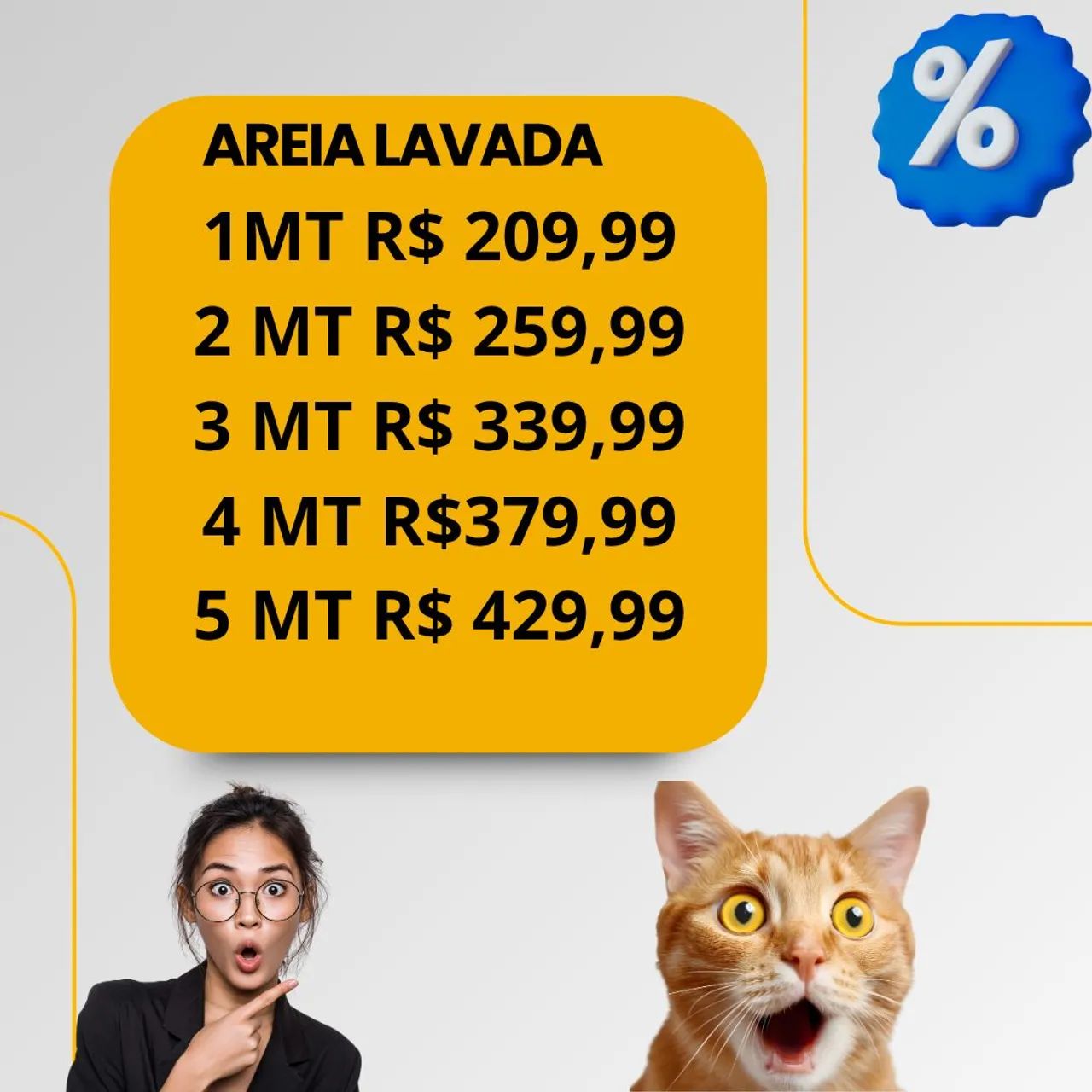 Areia lavada e areia suja 