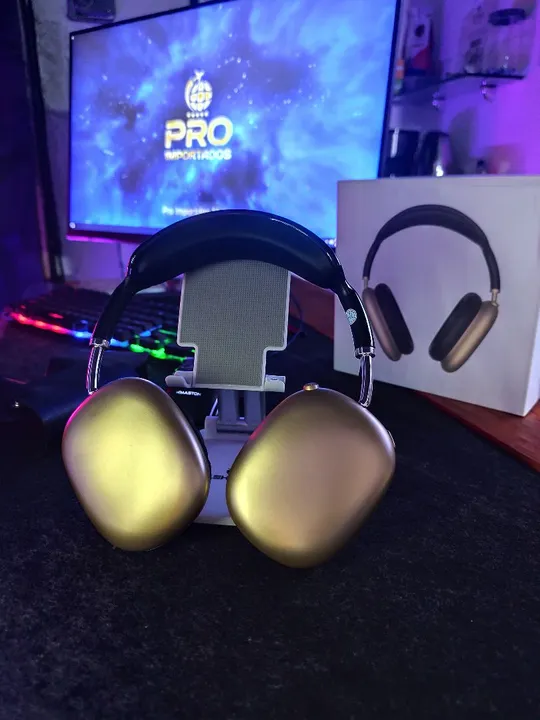 AIRPODS MAX DOURADO Fones Bluetooth Sem Fio - Novos