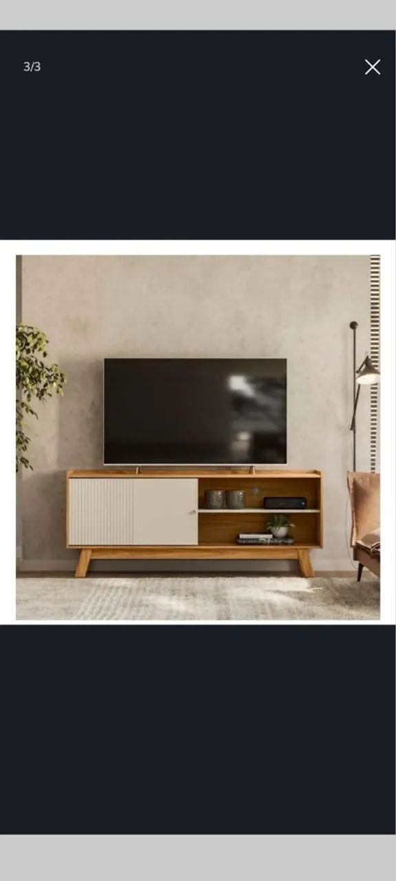 Rack de TV Moderno em Madeira - Foto 2