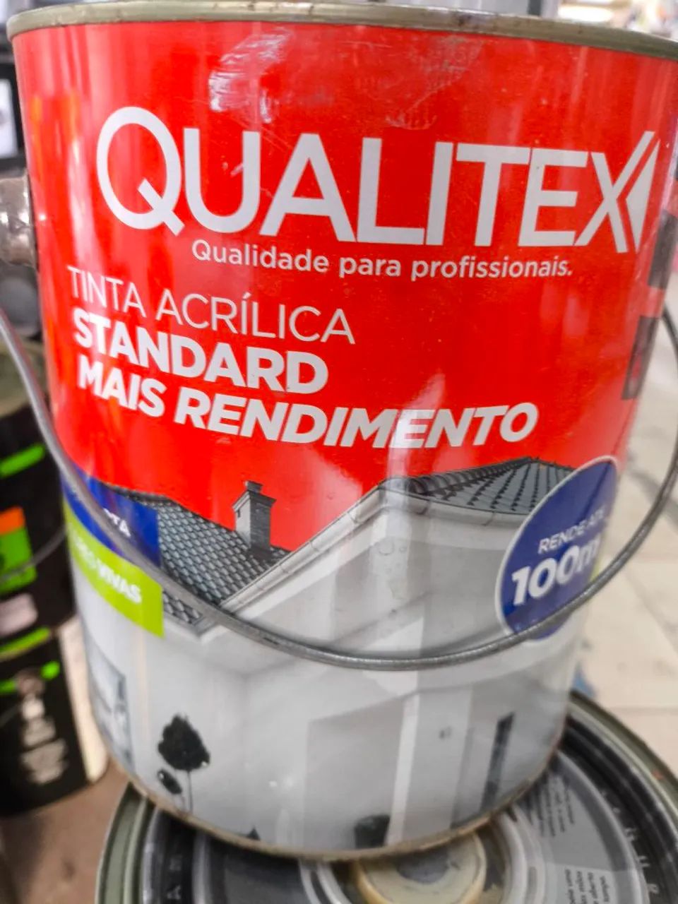 Tinta Acrílica Qualitex 3,6Lts - Marfim e Pérola - Foto 3