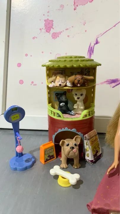 Kit Barbie e Pets + Cachorro banho de cor  - Foto 2
