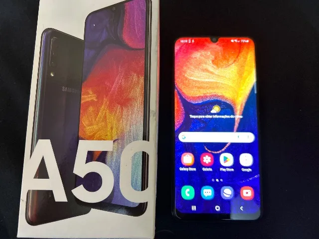 Samsung galaxy A50 (com caixa) e carregador original. Funcionando perfeitamente