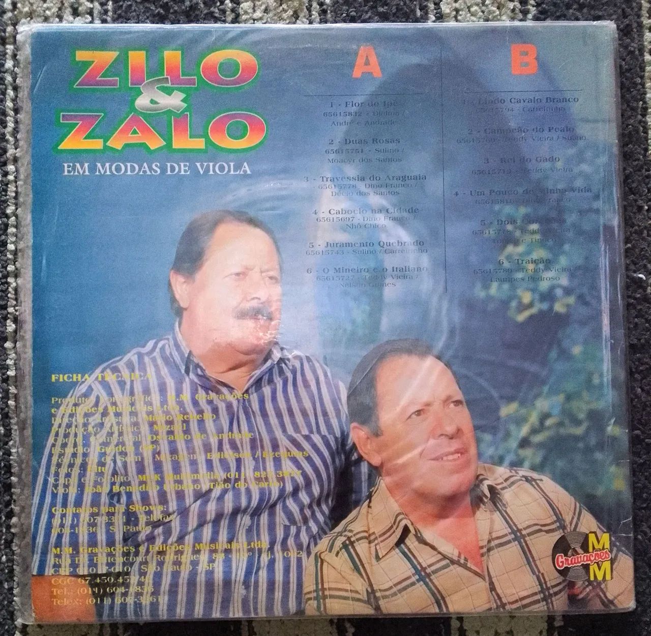 Disco Zilo e Zalo em modas de viola ( Lp vinil) - Foto 2