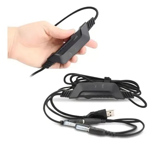 Fone De Ouvido Headset Gamer 7.1 Usb P2 Led Rgb Microfone - Foto 5