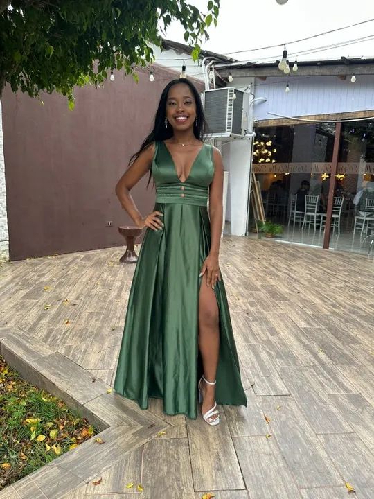 Vestido de festa Verde oliva Roupas Vila Bremen, Guarulhos