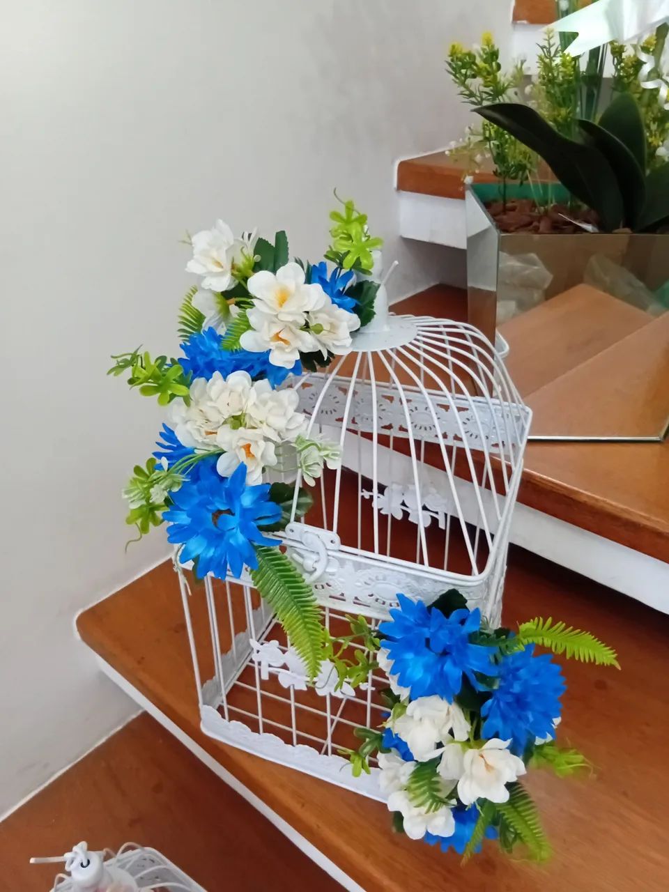 Orquídea artificial em vaso de vidro - Foto 4