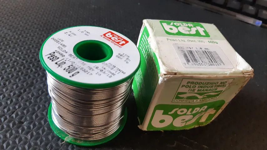 Rolo de solda estanho 500g best