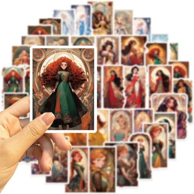 Kit 50 Adesivos de Princesas da Disney - Autocolantes Pcs Peças Unidades - Foto 3