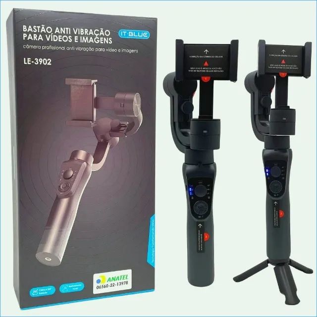 Gimbal estabilizador de imagem Bastão Pro IT Blue LE3902 novo e lacrado.