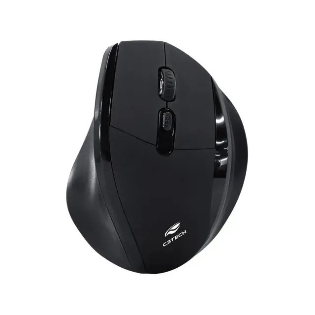 Mouse Sem Fio C3Tech M-W120BK Ergonômico 1.600DPI - WZetta
