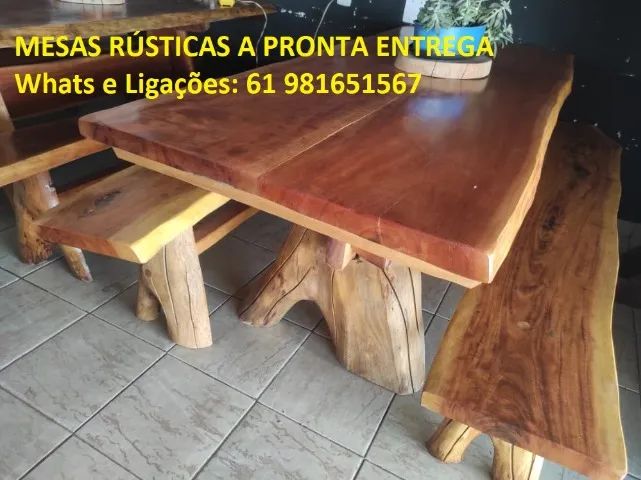 Mesas Rústicas de madeira maciça  - Foto 5