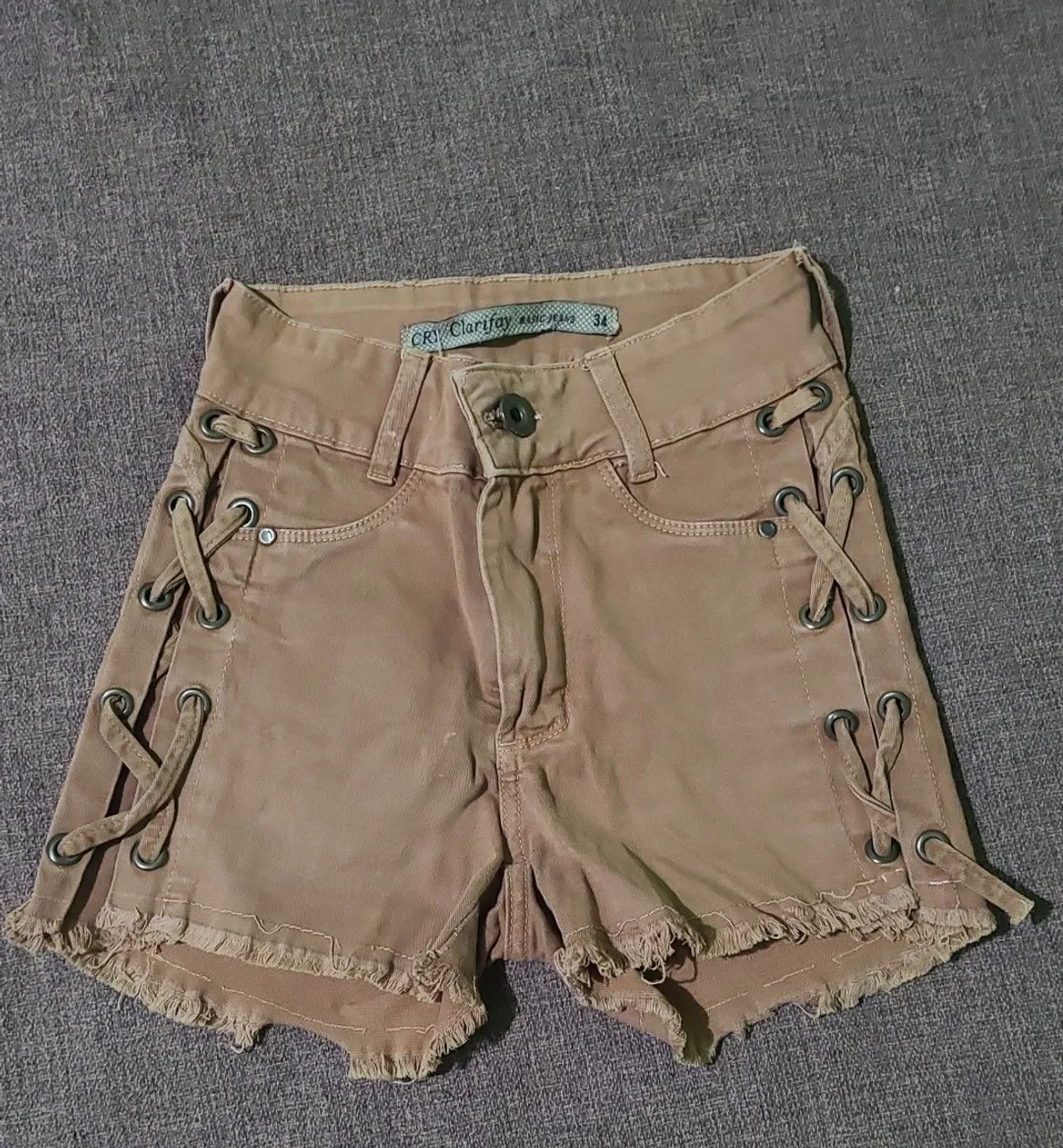 Short Jeans Infantil com Cadarço Tamanho 34