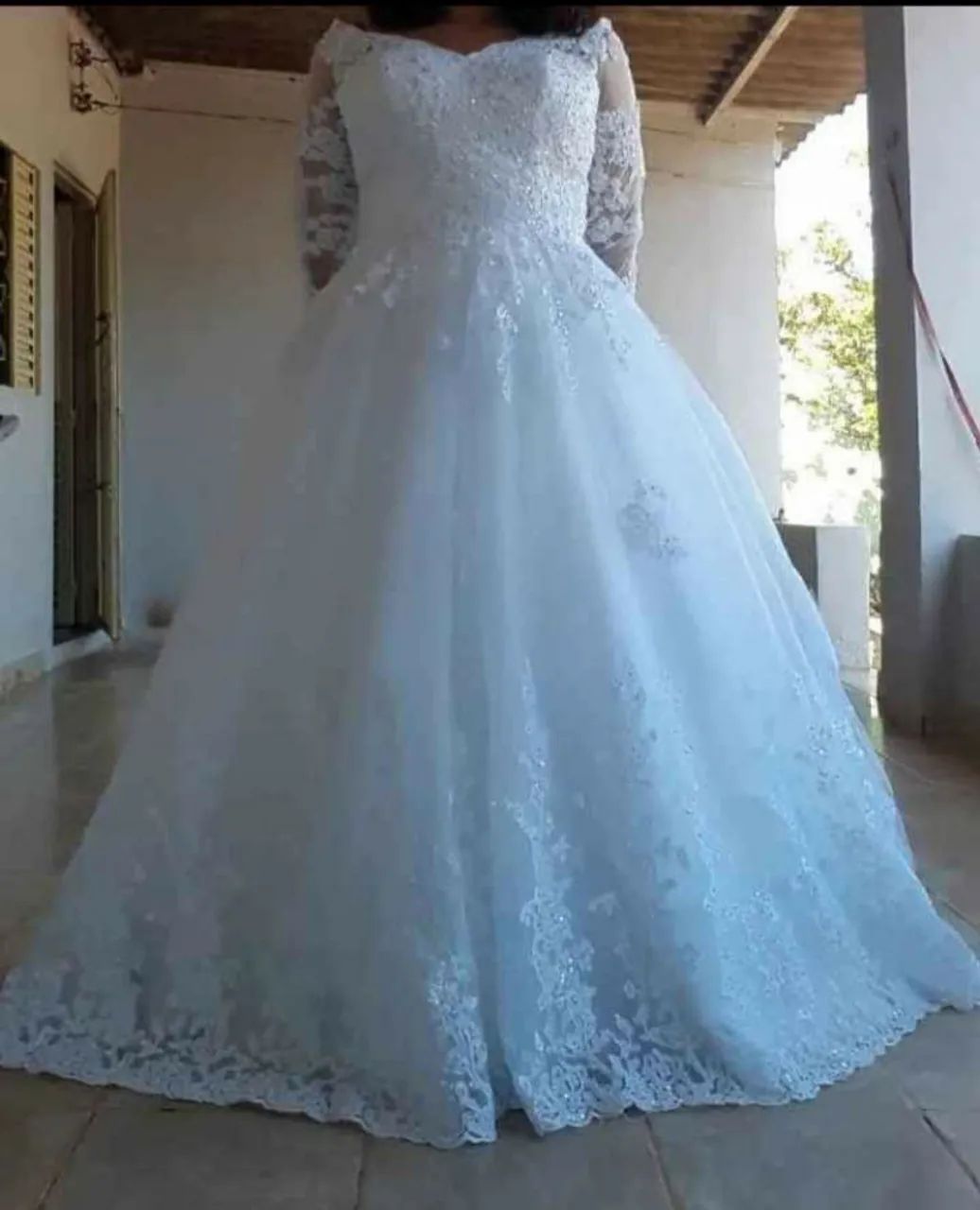 Vestido de noiva branco renda - Foto 4