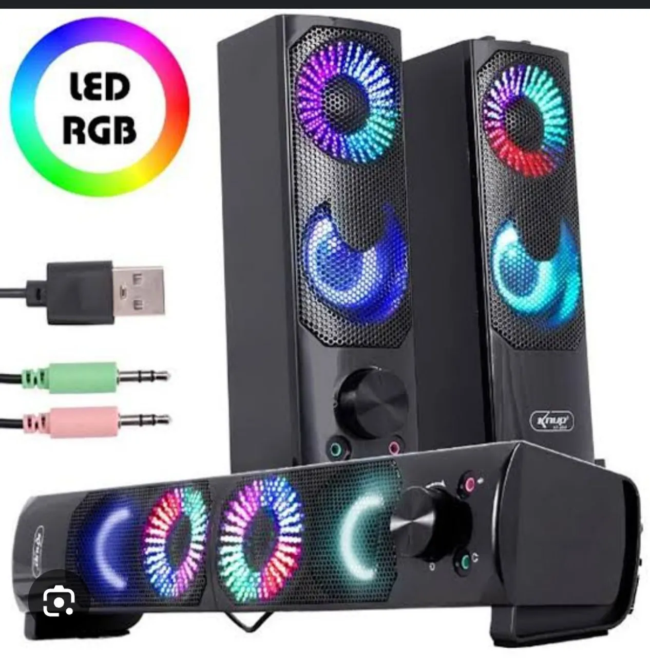Caixa de Som Gamer RGB USB