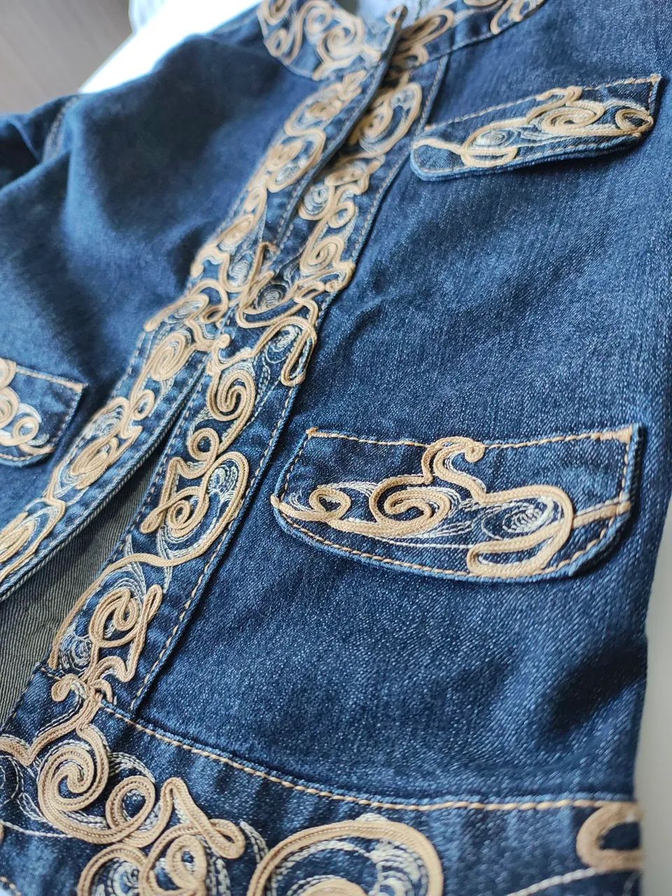 Jaqueta Jeans Bordada - Foto 5