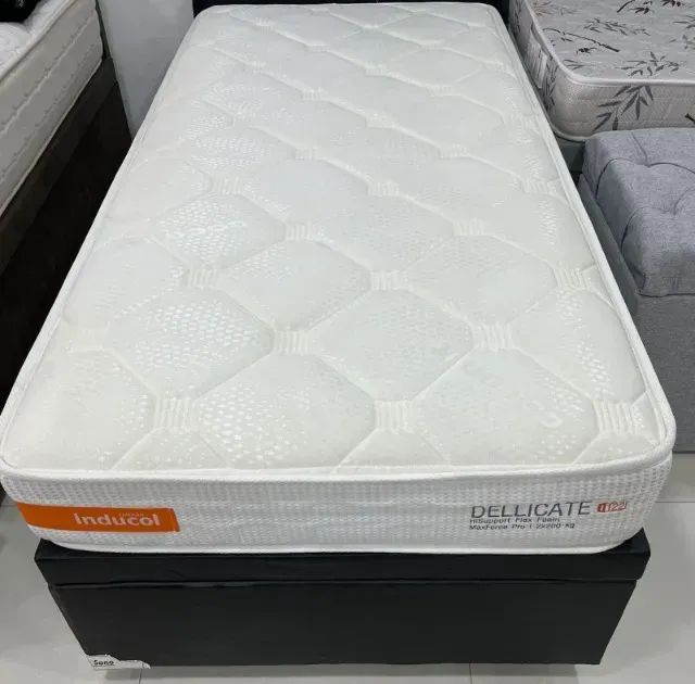 Colchão Delicate Inducol + Base Baú Solteiro 88x188x66 - Select Colchões