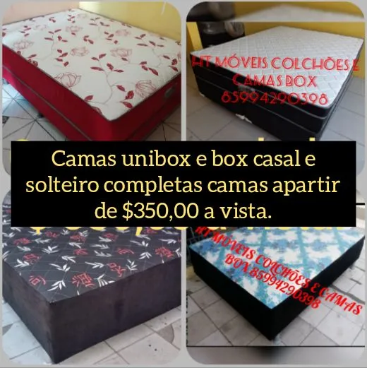 #lindas camas solteiro e casal unibox e box Aparti de 350 a vista