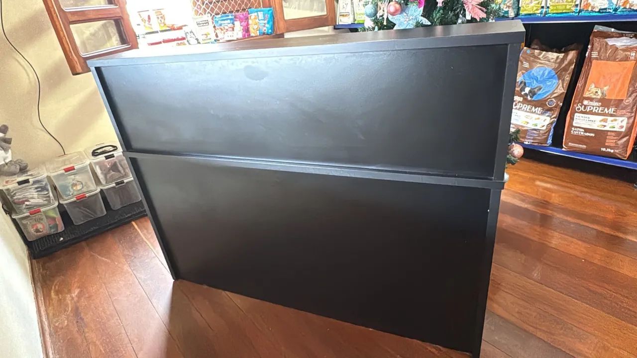 Balcão em MDF preto<br><br>1,90 de comprimento<br>1,20 de altura<br>0,75 de largura - Foto 3
