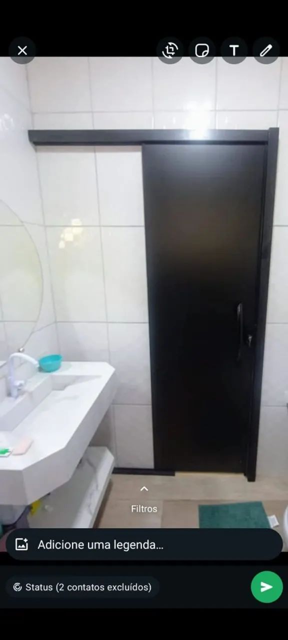 Porta de Vidro Temperado com película para banheiro  - Foto 3