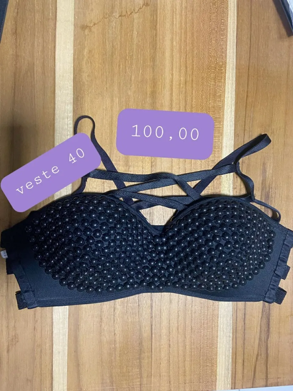 TOP BORDADO PRETO - NOVINHO