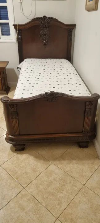 Cama de solteiro com Cabeceira de Madeira (inclui colchao) - Foto 2