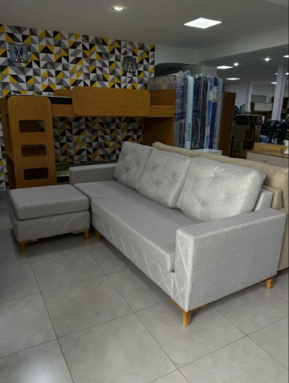 SOFA ESTOFADO 3 EM 1 DIVIDIMOS EM ATÉ 10X SEM JUROS - Foto 3