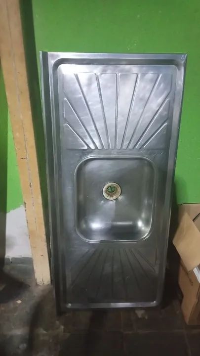 Pia de cozinha em aço inox