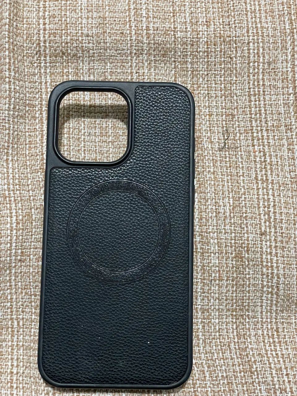Capa MagSafe Couro Texturizado Preto - IPHONE 15 PRO MAX - Ótimo Estado