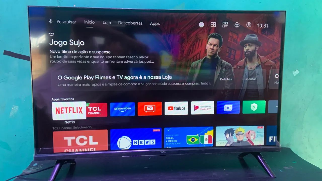 TV ANDROID TCL 32 POLEGADAS BORDA INFINITA SEMI NOVA 