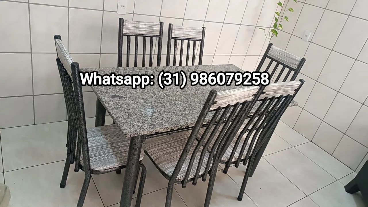 Mesa de 6 cadeiras Novas 