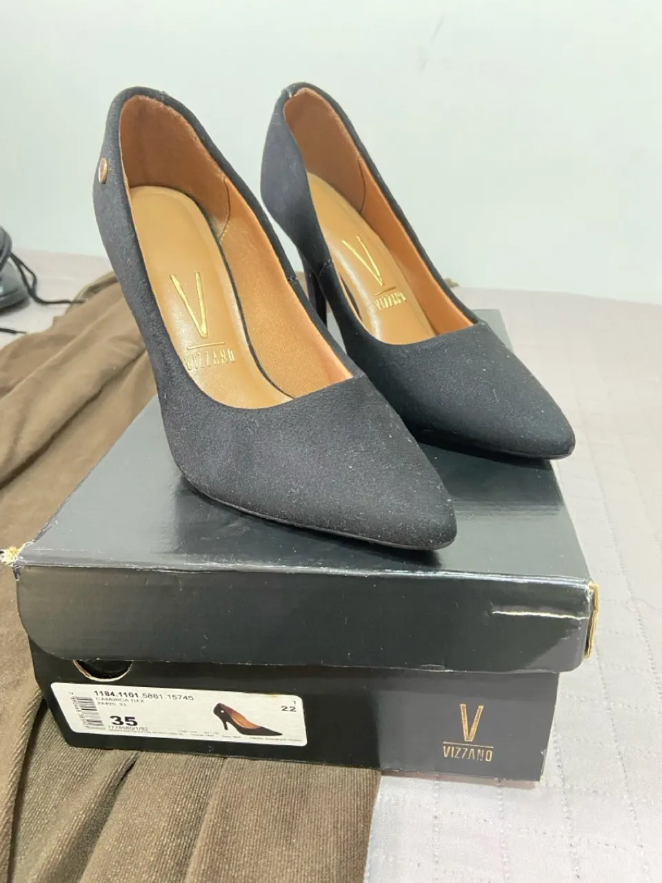 Scarpin Vizzano Preto - Tamanho 35