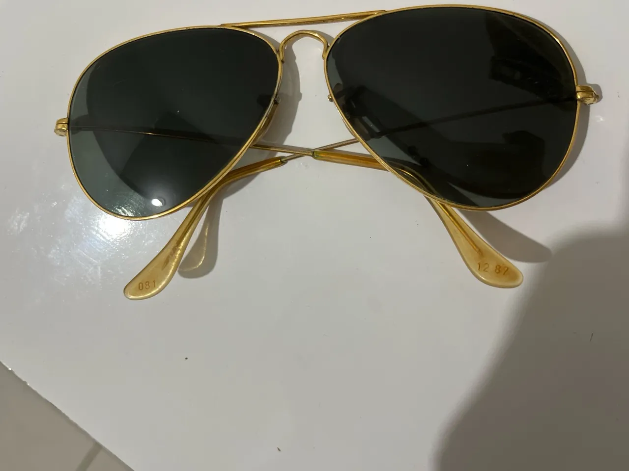 Ray-Ban Aviator Dourado Vintage anos 80
