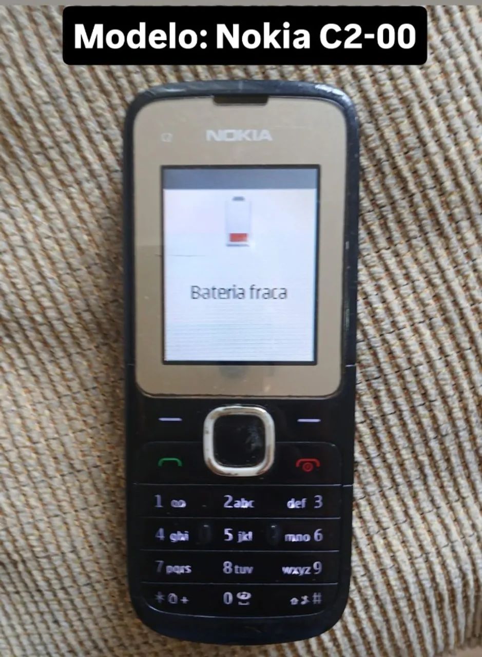 Celular Nokia Preto Funciona C2-00 Dual SIM dois chips antigo relíquia aproveitar peças - Foto 2
