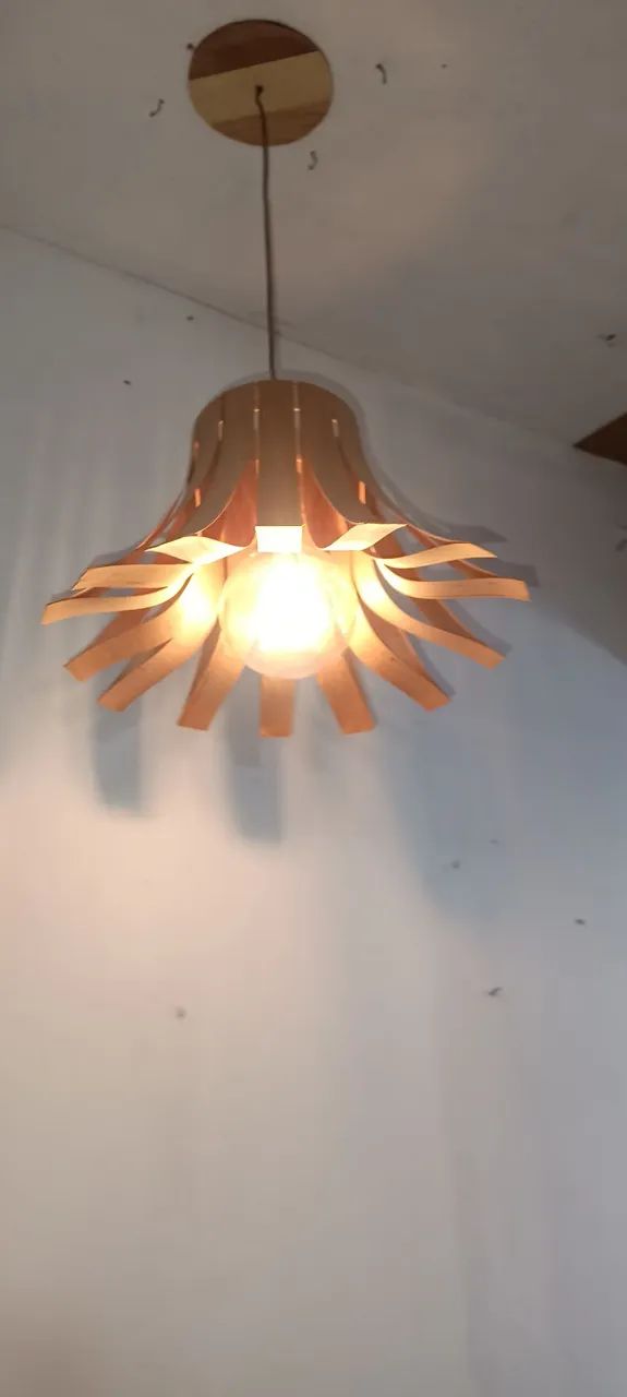 Luminária em madeira 115,00 por 75,00  - Foto 6