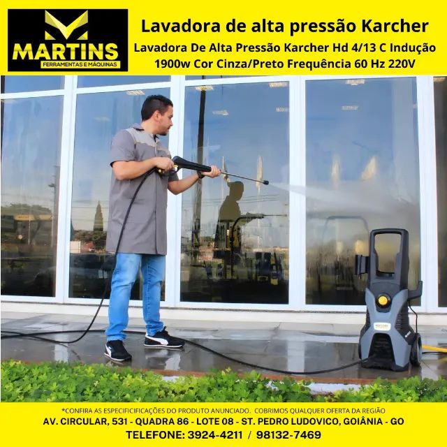 Lavadora De Alta Pressão Karcher Hd 4/13 C Indução 1900w Cor Cinza/Preto Frequência 60 Hz  - Foto 2