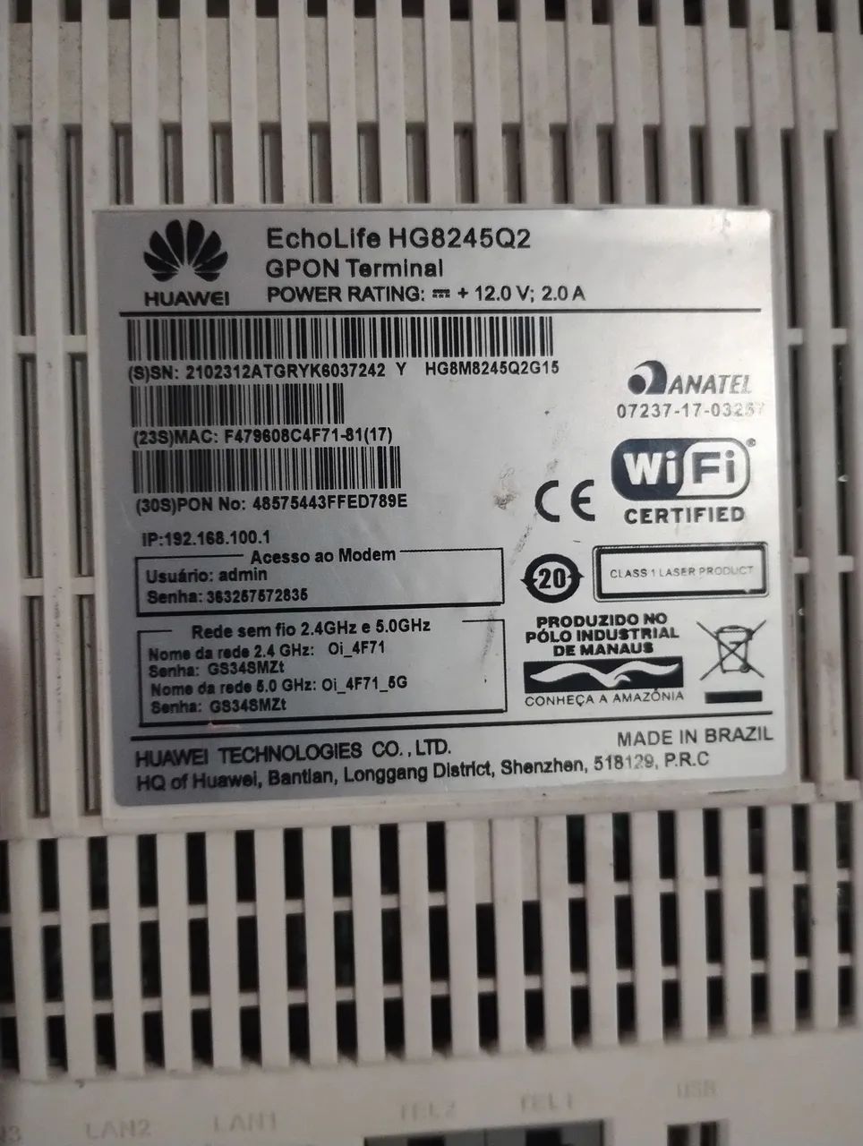 Huawei HG8245Q2 Wi-Fi Router Working64617598647041123