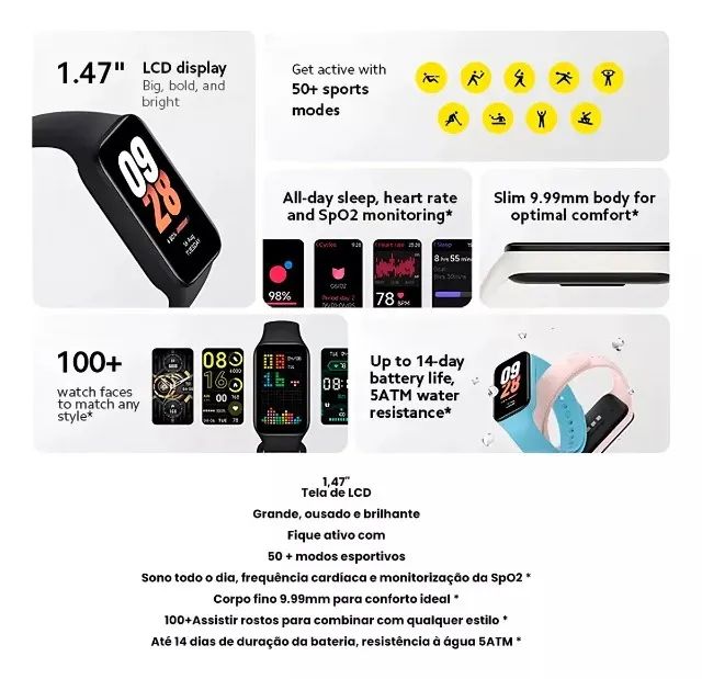Xiaomi Smart Band 9 Active ROSA - Foto 4