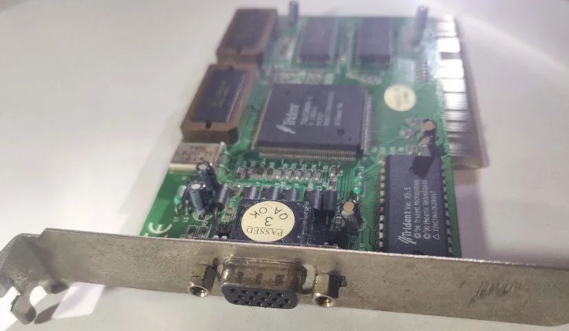  Placa de Video Antiga VGA PCI Trident TGUI9680-1 2MB Raridade - Foto 3