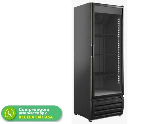 Congelador Vertical Preto 500L Braslar