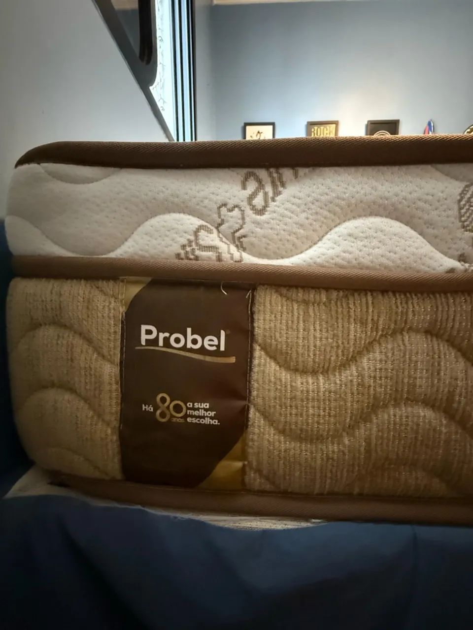 Cama Casal Box + Pilow top mola ensacada + cabeceira tecido  - Foto 5