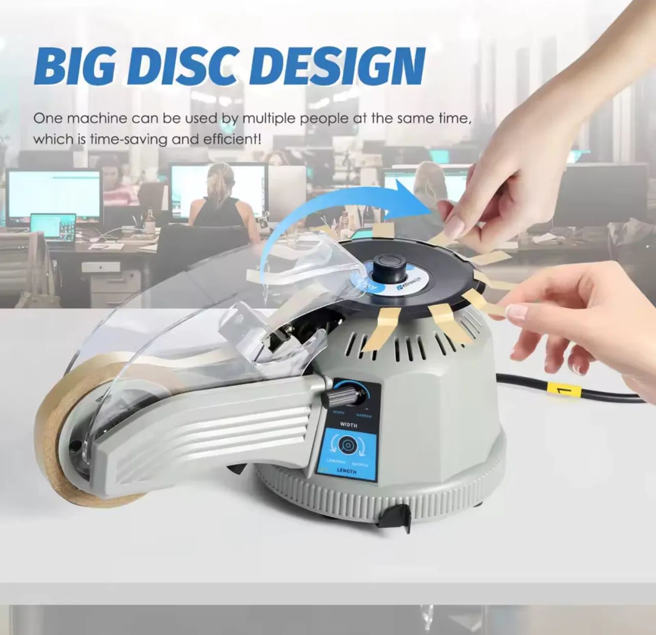 Dispensador Automático de corte para Fita Adesiva (ZCUT-2) 3-25mm - Foto 3