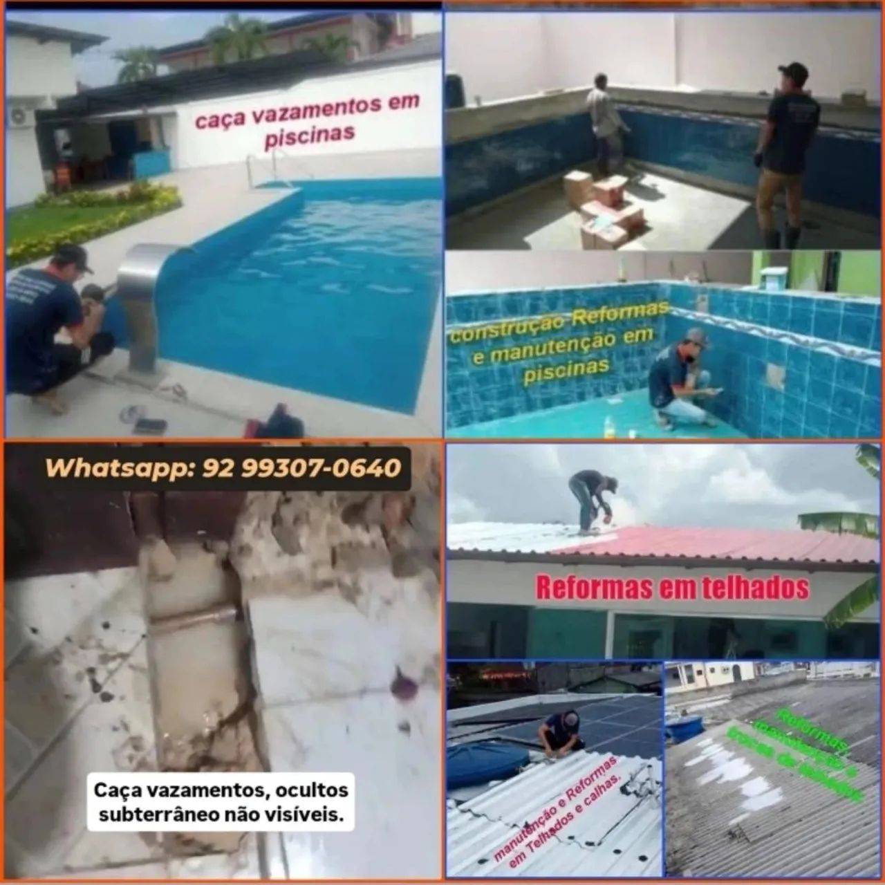 Telhados e Piscinas, Reformas, manutenção e consertos