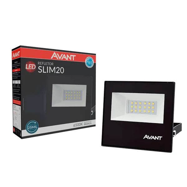 Refletor 20w Avant resistente a poeira e chuva 6500k 